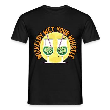 Wicked Wet Pipe Bartender Halloween - Men's T-Shirt - black - Front - AI Model Male 178 light (178cm)