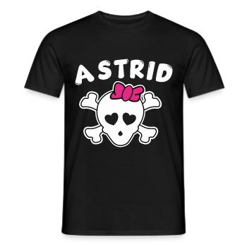 Pirate Astrid Design for Girls and Women - Men's T-Shirt - black - Front - AI Model Male 178 light (178cm)