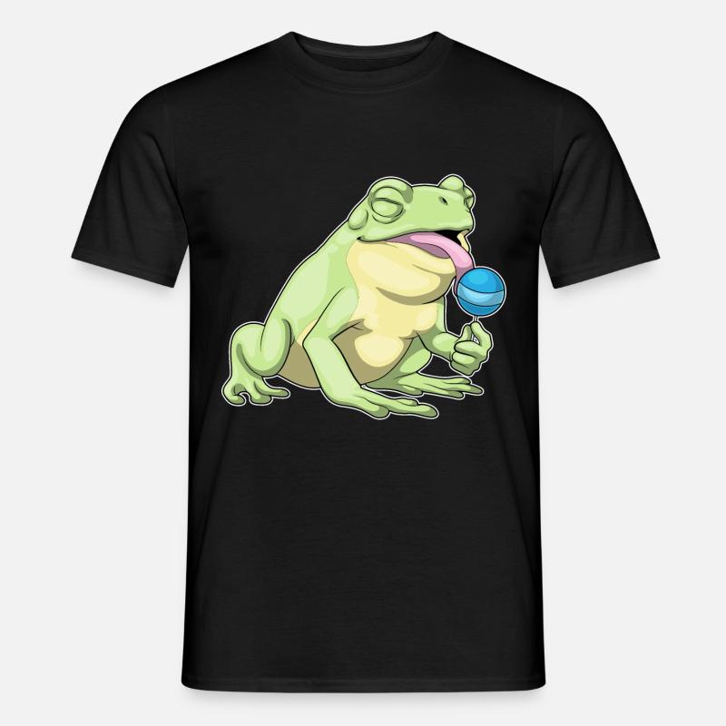 Frosch Lutscher - Männer T-Shirt - Schwarz