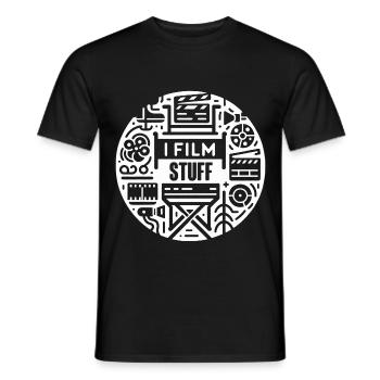 I Film Stuff 10 - Men's T-Shirt - black - Front - AI Model Male 178 light (178cm)