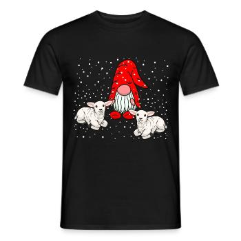 Christmas Gnomes Gnomes Fairy Tale Nicholas Xmas - Men's T-Shirt - black - Front - AI Model Male 178 light (178cm)