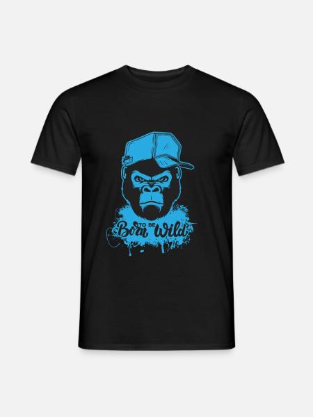Né pour être sauvage - T-shirt homme - noir