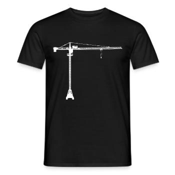 Tower crane TDK top-slewing crane - Men's T-Shirt - black - Front - AI Model Male 178 light (178cm)