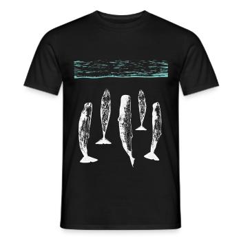 spermwhale plain white - T-shirt homme - noir - Devant - AI Model Male 178 light (178cm)