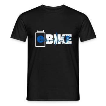 Battery eBike electric bike pedelec gift - Men's T-Shirt - black - Front - AI Model Male 178 light (178cm)