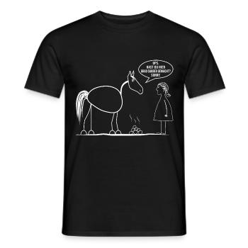 Pferd Pferdeliebahber Stall Reitstall Koppel Pony - Männer T-Shirt - Schwarz - Vorne - AI Model Male 178 light (178cm)