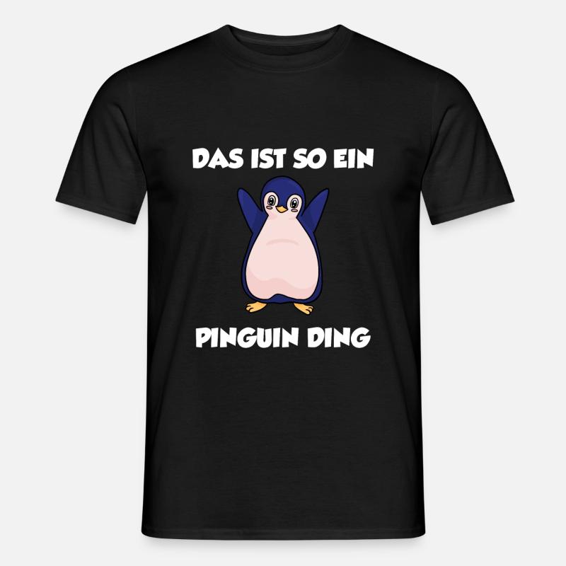 Pinguin - Männer T-Shirt - Schwarz