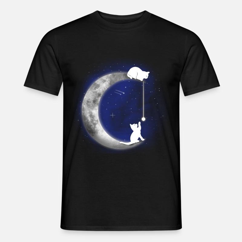 Katze - Männer T-Shirt - Schwarz
