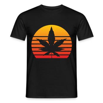 Weed Cannabis - Männer T-Shirt - Schwarz - Vorne - AI Model Male 178 light (178cm)