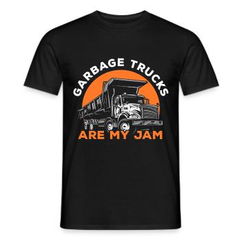 Garbage Trucks Are My Jam Trash Collector Waste - Männer T-Shirt - Schwarz - Vorne - AI Model Male 178 light (178cm)