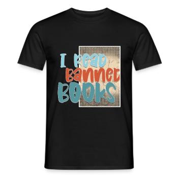 J’ai lu des livres interdits 45 - T-shirt homme - noir - Devant - AI Model Male 178 light (178cm)