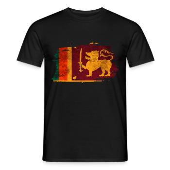 Sri Lanka Flag - Men's T-Shirt - black - Front - AI Model Male 178 light (178cm)
