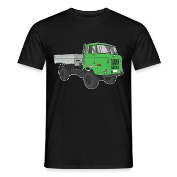 W50 Truck NVA Construction Sites W50 GDR - Men's T-Shirt - black - Front - AI Model Male 178 light (178cm)