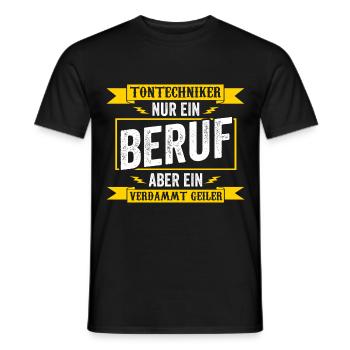 Toningenieur Tontechnik Tontechniker - Männer T-Shirt - Schwarz - Vorne - AI Model Male 178 light (178cm)