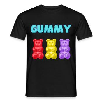 Gummibären Gummibärchen Fruchtgummi Gummy Geschenk - Männer T-Shirt - Schwarz - Vorne - AI Model Male 178 light (178cm)