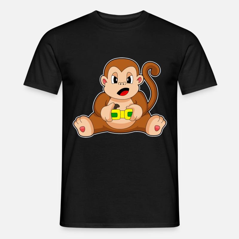 Monkey Gamer Controller - Men’s T-shirt - black