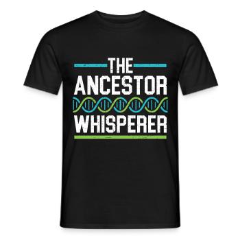 The Ancestral Whisperer Genealogy Family History - Men's T-Shirt - black - Front - AI Model Male 178 light (178cm)