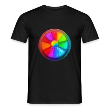 Candy slice color - Men's T-Shirt - black - Front - AI Model Male 178 light (178cm)