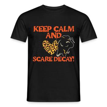 Keep calm and scare rot! - Men's T-Shirt - black - Front - AI Model Male 178 light (178cm)