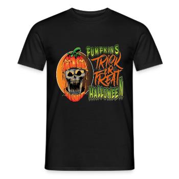 Pumpkins halloween trick or treat - T-shirt homme - noir - Devant - AI Model Male 178 light (178cm)
