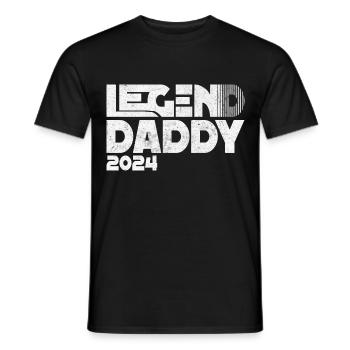 Papa 2024 Legend Daddy 2024 Papa in 2024 - Männer T-Shirt - Schwarz - Vorne - AI Model Male 178 light (178cm)