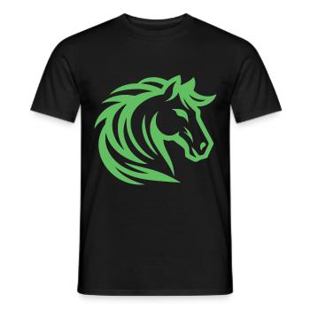 Green Horse – Un design imaginatif pour les mensonges de cheval - T-shirt homme - noir - Devant - AI Model Male 178 light (178cm)