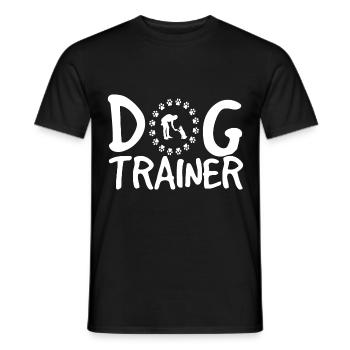 Dresseur de chiens dresseur de chiens pattes de chien école de chiens - T-shirt homme - noir - Devant - AI Model Male 178 light (178cm)
