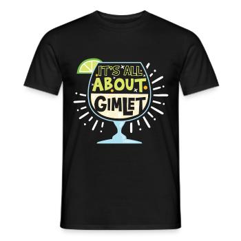 It's All About Gimlet Cocktail - Männer T-Shirt - Schwarz - Vorne - AI Model Male 178 light (178cm)