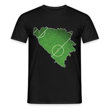 bosnien und herzegowina Fussball Fussballplatz Mei - Männer T-Shirt - Schwarz - Vorne - AI Model Male 178 light (178cm)