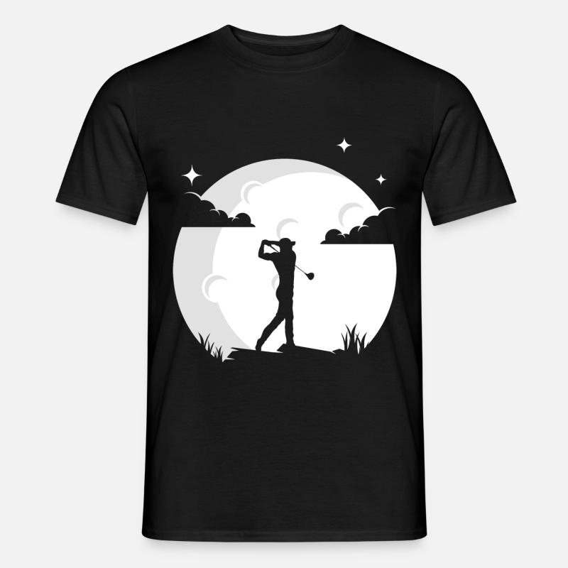 Golf Mond Golfer Golfer Golf - Männer T-Shirt - Schwarz