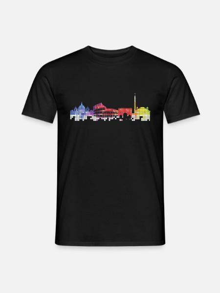 Rom Rome Italien Stadt Skyline Pixel Bunt - Männer T-Shirt - Schwarz
