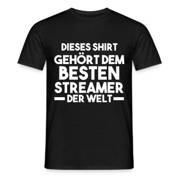 Gaming Zocken Zocker Gamer Streaming Streamer - Männer T-Shirt - Schwarz - Vorne - AI Model Male 178 light (178cm)