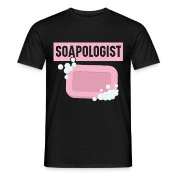 Soapologist Handmade Soap Soap Soap Maker - Men's T-Shirt - black - Front - AI Model Male 178 light (178cm)