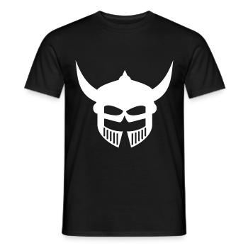 Barbarian Helmet Design - Men's T-Shirt - black - Front - AI Model Male 178 light (178cm)