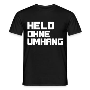 Hero without cape - Men's T-Shirt - black - Front - AI Model Male 178 light (178cm)
