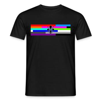 Fleur-de-lis - Men's T-Shirt - black - Front - AI Model Male 178 light (178cm)