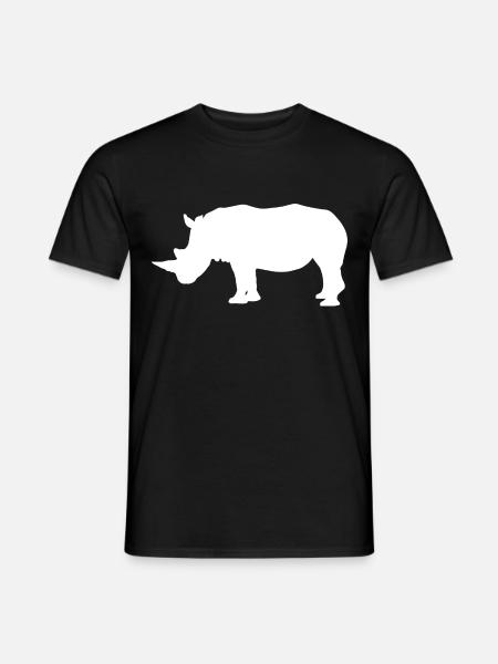Nashorn - Männer T-Shirt - Schwarz