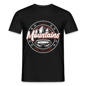 Ski Skiing Skifahrer Skisport Langlauf Biathlon - Männer T-Shirt - Schwarz - Vorne - AI Model Male 178 light (178cm)