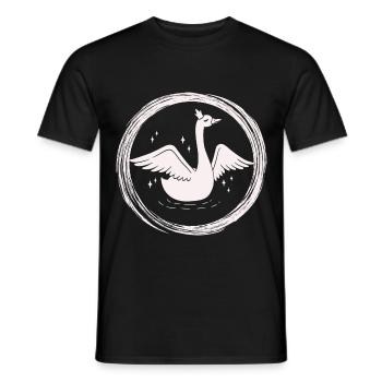 Cygne - Royal - Royal - Couronne - T-shirt homme - noir - Devant - AI Model Male 178 light (178cm)