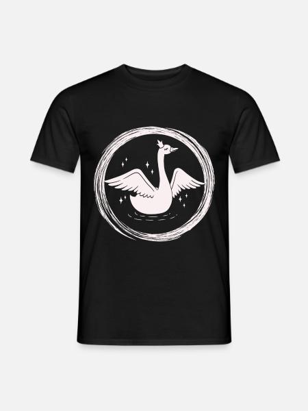 Swan - Royal - Royal - Crown - Men's T-Shirt - black