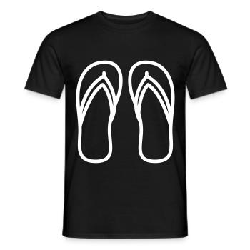Badelatschen icon - Männer T-Shirt - Schwarz - Vorne - AI Model Male 178 light (178cm)