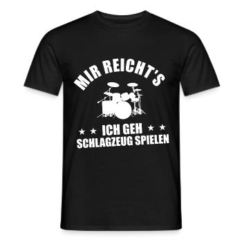 Mir Reichts Ich Geh Schlagzeug Spielen Drummer - Männer T-Shirt - Schwarz - Vorne - AI Model Male 178 light (178cm)