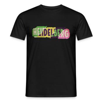 Heidelberg Deutschland Stadt Schrift Punk Retro - Männer T-Shirt - Schwarz - Vorne - AI Model Male 178 light (178cm)