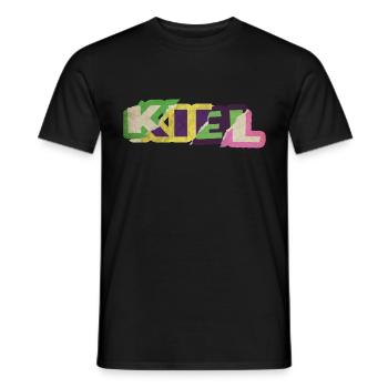 Kiel Allemagne City Font Punk Rétro - T-shirt homme - noir - Devant - AI Model Male 178 light (178cm)