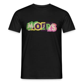 Moers Allemagne City Font Punk Rétro - T-shirt homme - noir - Devant - AI Model Male 178 light (178cm)