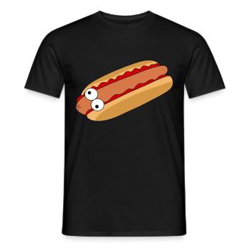 Hot-dog fou - T-shirt homme - noir - Devant - AI Model Male 178 light (178cm)