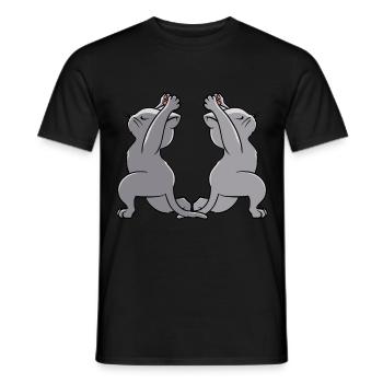 Yoga Chats Yogi Cat - T-shirt homme - noir - Devant - AI Model Male 178 light (178cm)