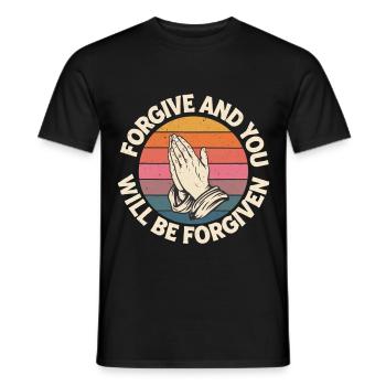 Forgive And You Will Be Forgiven 18 - Männer T-Shirt - Schwarz - Vorne - AI Model Male 178 light (178cm)