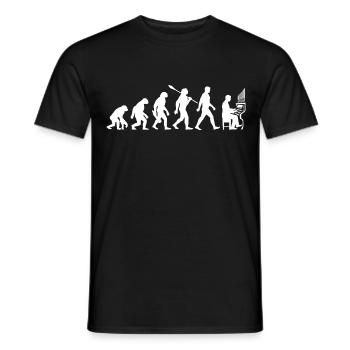 Evolution - Organist - Organ - Organ Pipes - Men's T-Shirt - black - Front - AI Model Male 178 light (178cm)