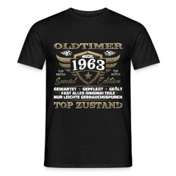 Vintage 1963 Geburtstagsgeschenk – 1963er Lustig - Männer T-Shirt - Schwarz - Vorne - AI Model Male 178 light (178cm)